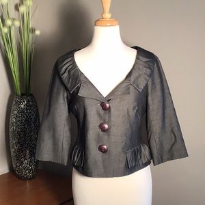 Yoana Baraschi Gray 3/4 length sleeve jacket